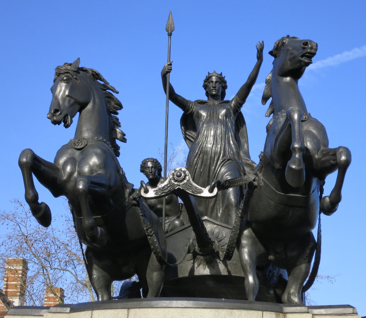 Statue of Celtic queen Boadicea at Westminster