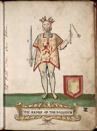 John Balliol as depicted in the 1562 Forman Armorial