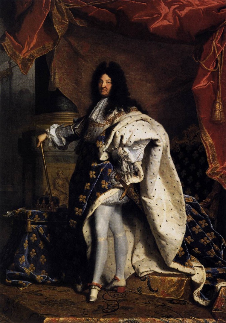 King Louis XIV of France's red heels, from Hyacinthe Rigaud's 1701 portrait