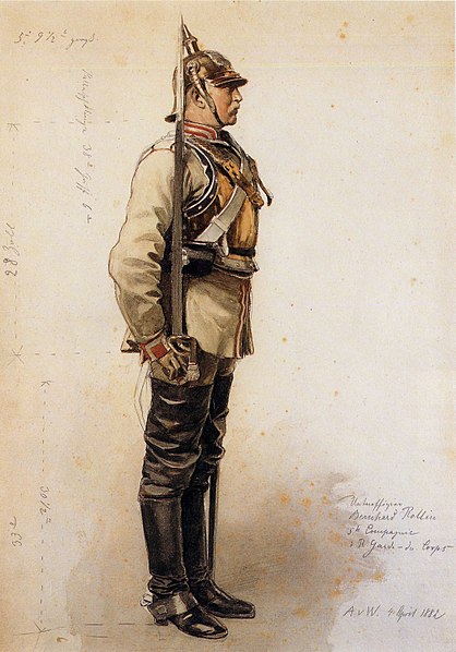 Prussian cuirassier of the Garde-du-Corps by Anton von Werner, 1882