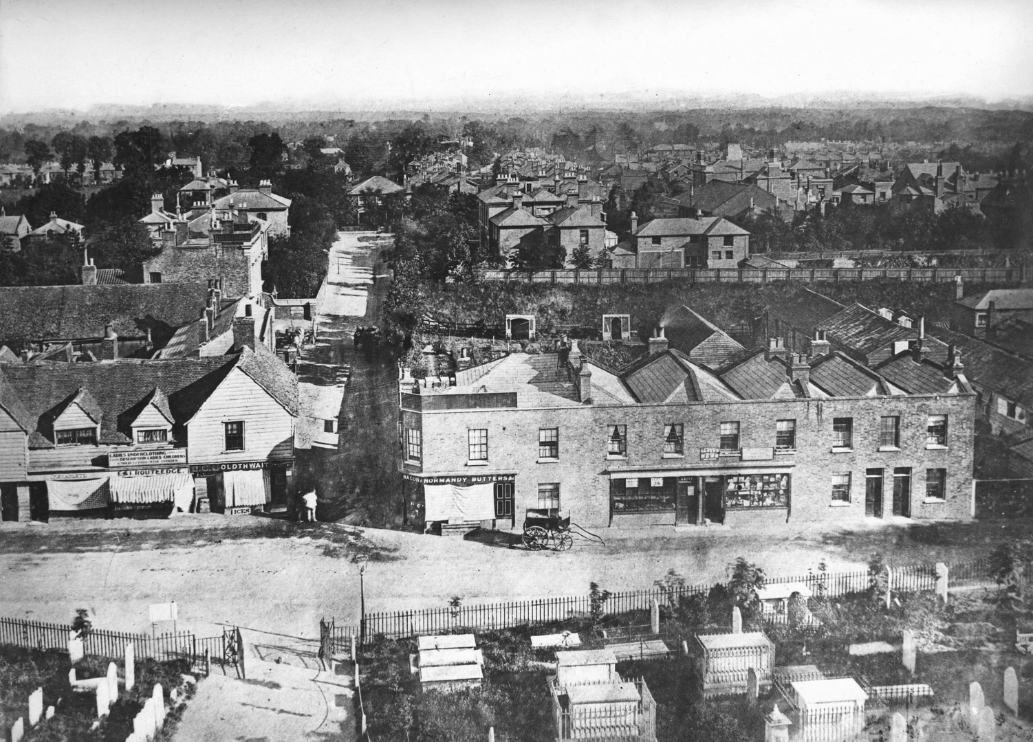 The view from St Mary's Tower, Walthamstow in the 1870's